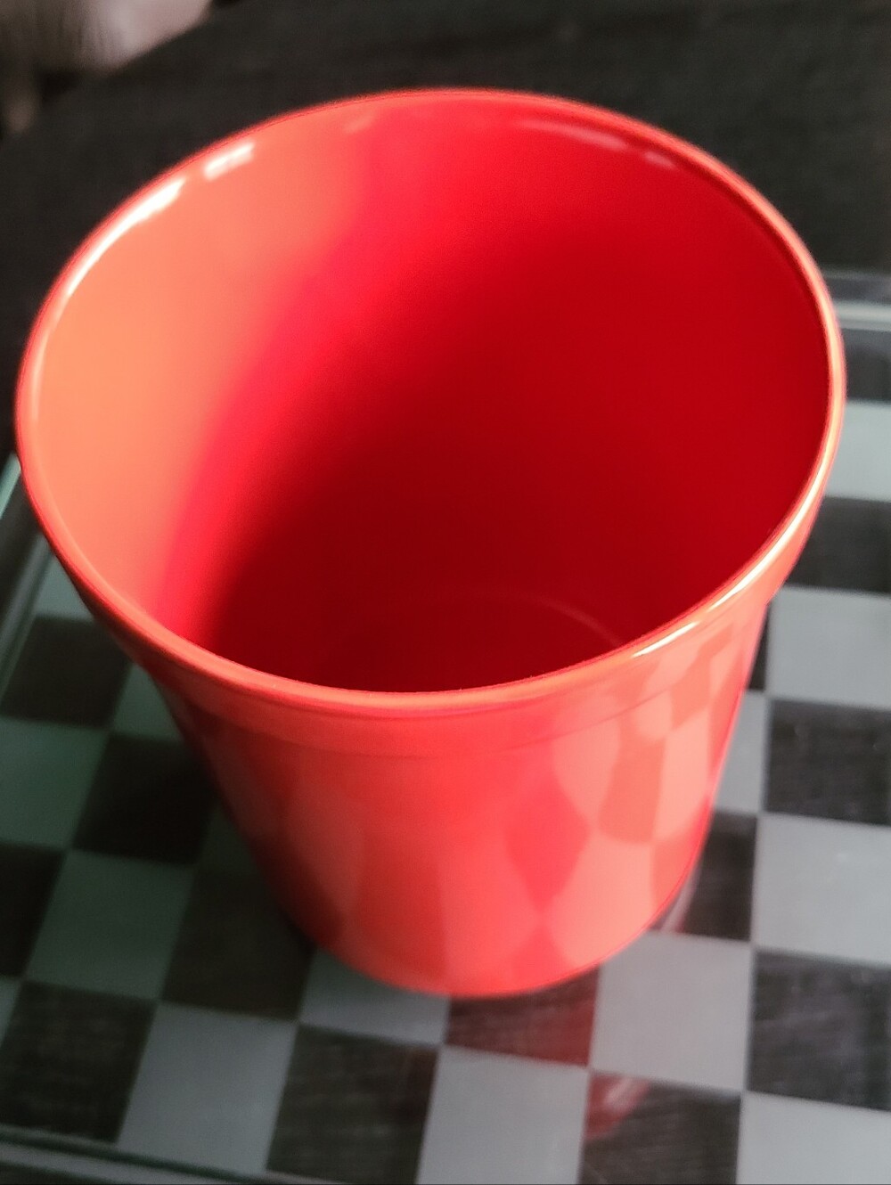 Bright Red Ceramic Planter